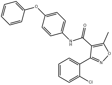 (3-(2-chlorophenyl)-5-methylisoxazol-4-yl)-n-(4-phenoxyphenyl)formamide结构式