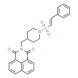 (E)-2-((1-(styrylsulfonyl)piperidin-4-yl)methyl)-1H-benzo[de]isoquinoline-1,3(2H)-dione Structure