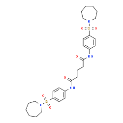 N,N'-Bis[4-(1-azepanylsulfonyl)phenyl]pentanediamide结构式