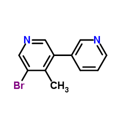 5-Bromo-4-methyl-3,3'-bipyridine结构式