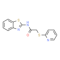 N-(1,3-benzothiazol-2-yl)-2-(pyridin-2-ylsulfanyl)acetamide structure