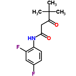 N-(2,4-Difluorophenyl)-4,4-dimethyl-3-oxopentanamide structure