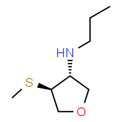 TRANS-TETRAHYDRO-4-(METHYLTHIO)-N-PROPYL-3-FURANAMINE Structure