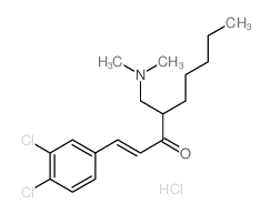 [(E)-1-(3,4-dichlorophenyl)-8-methyl-3-oxo-non-1-en-4-yl]-dimethyl-azanium chloride Structure