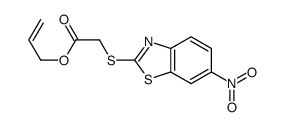 prop-2-enyl 2-[(6-nitro-1,3-benzothiazol-2-yl)sulfanyl]acetate结构式