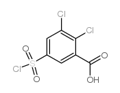 2,3-DICHLORO-5-(CHLOROSULFONYL)BENZOIC ACID Structure