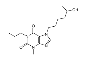 1-propyl-3-methyl-7-(5-hydroxyhexyl)xanthine结构式