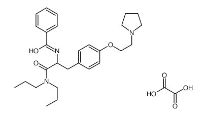 N-[1-(dipropylamino)-1-oxo-3-[4-(2-pyrrolidin-1-ylethoxy)phenyl]propan-2-yl]benzamide,oxalic acid结构式