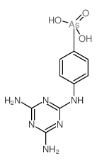 Arsonic acid,[4-[(4,6-diamino-1,3,5-triazin-2-yl)amino]phenyl]- (9CI) structure