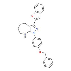 Pyrazolo[3,4-b]azepine, 3-(2-benzofuranyl)-1,4,5,6,7,8-hexahydro-1-[4-(phenylmethoxy)phenyl]- (9CI) structure