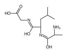 2-[[(2S)-2-[[(2S)-2-aminopropanoyl]amino]-4-methylpentanoyl]amino]acetic acid Structure