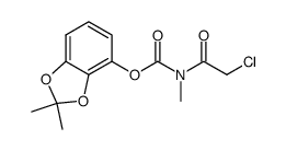 2,2-dimethyl-1,3-benzodioxol-4-yl-(chloroacetyl)-methylcarbamate Structure