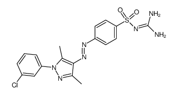 N-carbamimidoyl-4-[1-(3-chloro-phenyl)-3,5-dimethyl-1H-pyrazol-4-ylazo]-benzenesulfonamide Structure