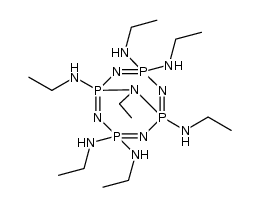 2,6-epimino-9-ethyl-2,4,4,6,8,8-hexakis(ethylamino)cyclotetraphosphazatetraene结构式