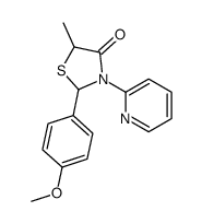 2-(4-methoxyphenyl)-5-methyl-3-pyridin-2-yl-1,3-thiazolidin-4-one Structure