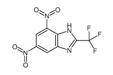 4,6-dinitro-2-(trifluoromethyl)-1H-benzimidazole结构式