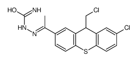 [(Z)-1-[7-chloro-9-(chloromethyl)-9H-thioxanthen-2-yl]ethylideneamino]urea Structure