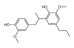 1-(4-hydroxy-3-methoxy-phenyl)-2-(2-hydroxy-3-methoxy-5-propyl-phenyl)-propane结构式