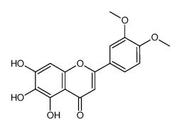 5,6,7-trihydroxy-3',4'-dimethoxyflavone结构式