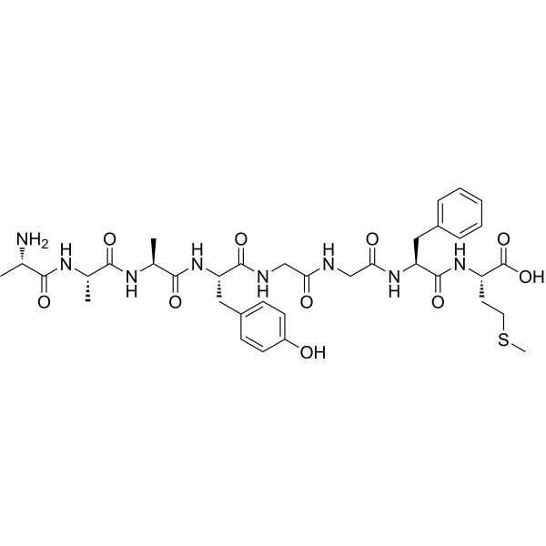 Ala-Ala-Ala-Tyr-Gly-Gly-Phe-Met结构式
