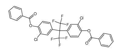 4,4'-(hexafluoroisopropylidene)bis(3-chlorophenol) dibenzoate Structure