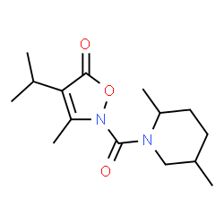 Piperidine,2,5-dimethyl-1-[[3-methyl-4-(1-methylethyl)-5-oxo-2(5H)-isoxazolyl]carbonyl]- (9CI)结构式