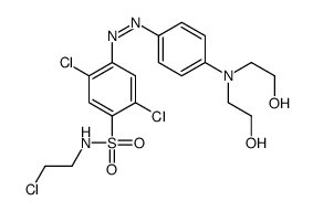 4-[[4-[bis(2-hydroxyethyl)amino]phenyl]azo]-2,5-dichloro-N-(2-chloroethyl)benzenesulphonamide Structure