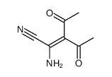 3-acetyl-2-amino-4-oxopent-2-enenitrile Structure