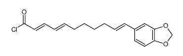 (2E,4E,10E)-11-(benzo[d][1,3]dioxol-5-yl)undeca-2,4,10-trienoyl chloride Structure