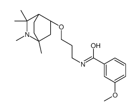 3-methoxy-N-[3-[[(1S,4S,6R)-2,2,3,4-tetramethyl-3-azabicyclo[2.2.2]octan-6-yl]oxy]propyl]benzamide结构式