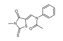 N-(3-methyl-4-oxo-2-thioxo-thiazolidin-5-ylidenemethyl)-N-phenyl-acetamide结构式