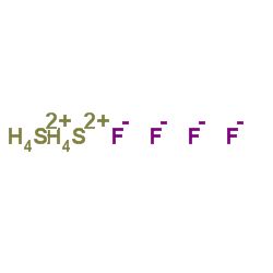 sulfur(+2) tetrahydride cation tetrafluoride Structure