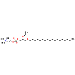 2-Ethoxy-3-(octadecyloxy)propyl 2-(trimethylammonio)ethyl phosphate结构式