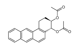 (-)-trans-(3R,4R)-3,4-diacetoxy-1,2,3,4-tetrahydrobenz(a)anthracene Structure