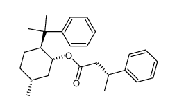 (1R,2S,5R)-5-methyl-2-(2-phenylpropan-2-yl)cyclohexyl (R)-3-phenylbutanoate Structure