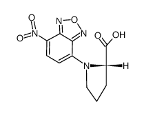 N-(7-硝基-2,1,3-苯并恶二唑-4-基)-L-脯氨酸结构式