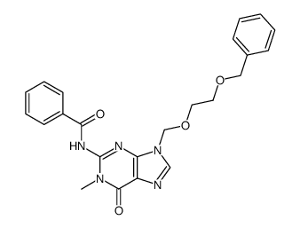 2-Benzamido-9-(2-benzoxyethoxymethyl)-1-methylpurin-6-one结构式