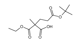 5-(tert-butoxy)-2-(ethoxycarbonyl)-2-methyl-5-oxopentanoic acid Structure