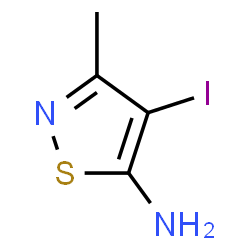 4-Iodo-3-Methylisothiazol-5-amine结构式