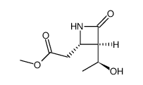 3-(1-hydroxyethyl)-4-oxo-(2α,3β)-2-azetidineacetic acid, methyl ester结构式