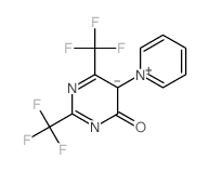 5-pyridin-1-yl-2,6-bis(trifluoromethyl)-5H-pyrimidin-4-one结构式