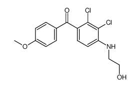 [2,3-Dichloro-4-(2-hydroxy-ethylamino)-phenyl]-(4-methoxy-phenyl)-methanone Structure