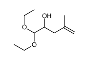 1,1-diethoxy-4-methylpent-4-en-2-ol结构式