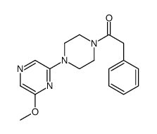 1-[4-(6-methoxypyrazin-2-yl)piperazin-1-yl]-2-phenylethanone结构式