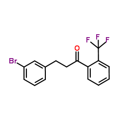 3-(3-Bromophenyl)-1-[2-(trifluoromethyl)phenyl]-1-propanone结构式