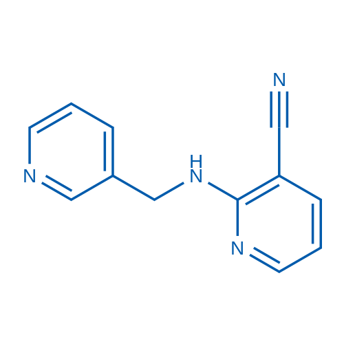 2-((Pyridin-3-ylmethyl)amino)nicotinonitrile structure