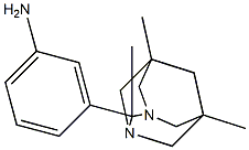 3-((1R,3S,5r,7r)-2,5,7-trimethyl-1,3-diazaadamantan-2-yl)aniline结构式