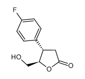 (4S,5R)-4-(4-fluorophenyl)-5-(hydroxymethyl)dihydrofuran-2(3H)-one Structure