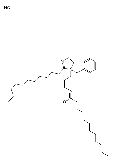 1-benzyl-4,5-dihydro-1-[3-[(1-oxododecyl)amino]propyl]-2-undecyl-1H-imidazolium chloride结构式