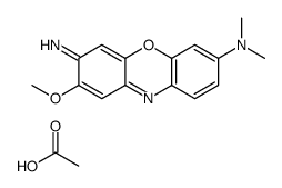 3-amino-7-(dimethylamino)-2-methoxyphenoxazin-5-ium acetate结构式